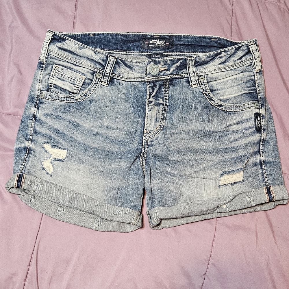 Silver "Sam" jean shorts W30/L4.5